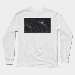 Veil Nebula (NGC 6960) in Swan Constellation Long Sleeve T-Shirt